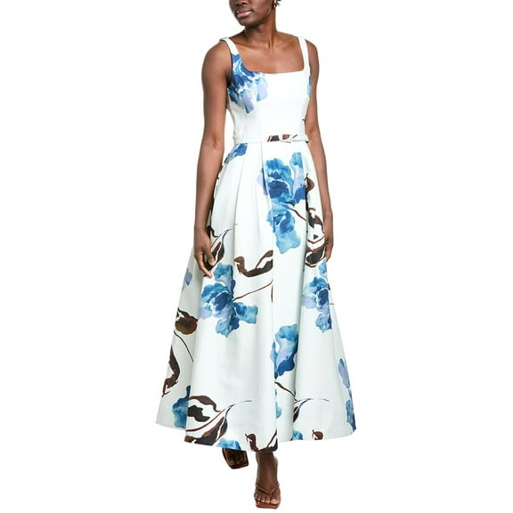 Nicholas womens  Sorelle Linen-Blend Midi Dress, 0, White