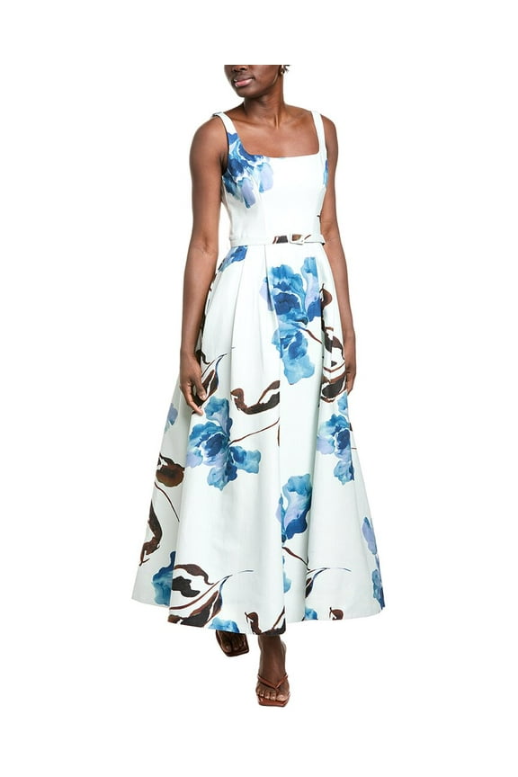 womens  Sorelle Linen-Blend Midi Dress, 0, White