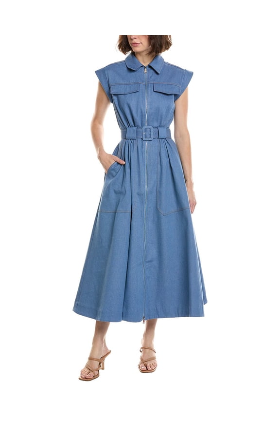 womens Trisha Utility Midi Dress, 6