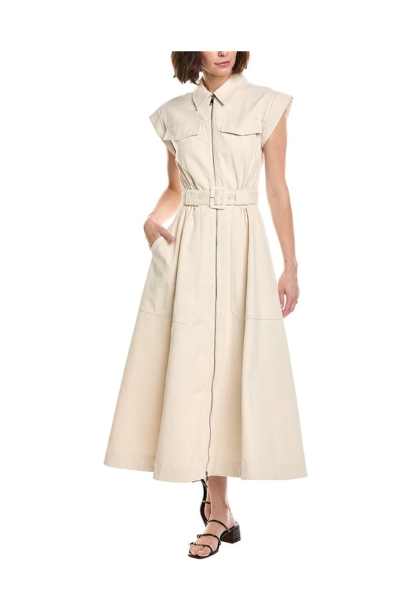 womens Trisha Utility Midi Dress, 8