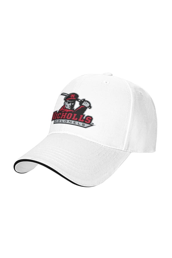 Nicholls State Colonels Secondary Casual Sandwich Baseball Cap Adjustable For Men For Women