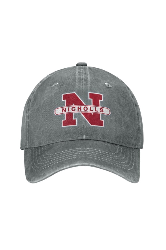 Nicholls State Colonels Secondary Hat Adult Adjustable Classic Washed Casquette Cap Hat Baseball Cap