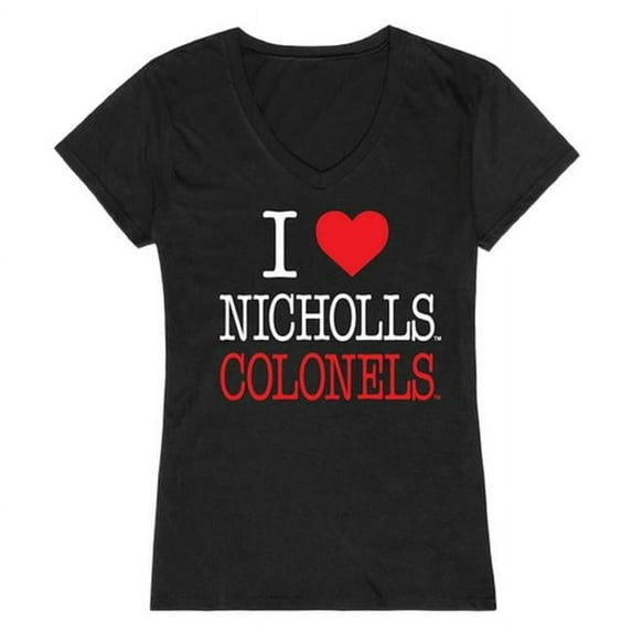 Nicholls State University I Love Women T-Shirt, Black - Extra Large
