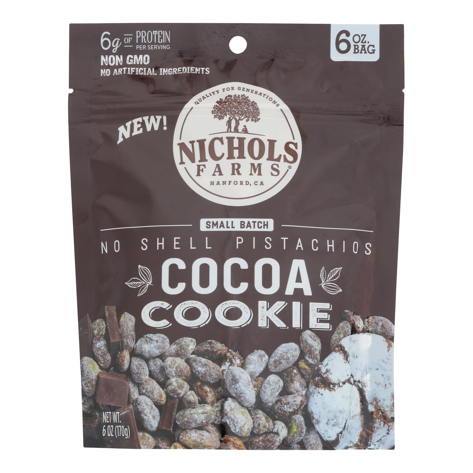 Nichols Farms No Shell Cocoa Cookie Pistachios 6 oz - Walmart.com