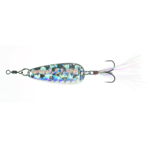 Nichols Lures 2FS1-12 Mojo Flutter Spoon Shatter Glass Silver, 1/2 oz
