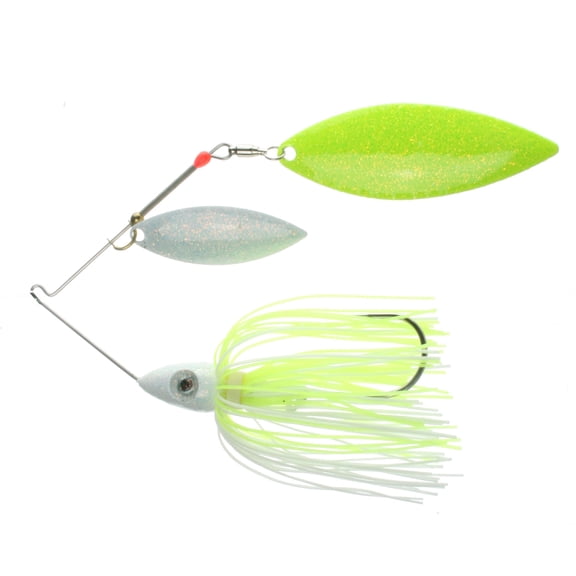 Nichols Lures DF20-1 Pulsator Depth Finder Metal Flake Spinnerbait White & Chartreuse 1 oz