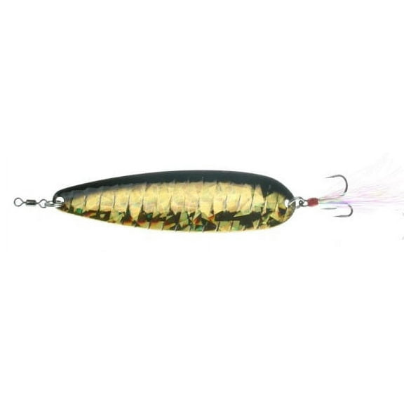Nichols Lures Lake Fork Flutter Spoon, 4", 3/4 oz, Golden Shiner