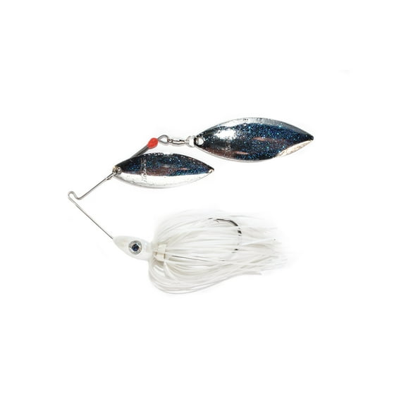 Nichols Lures Pulsator Metal Flake Double Willow Spinnerbait, Blue Shad/Nickel, 1/2-Ounce