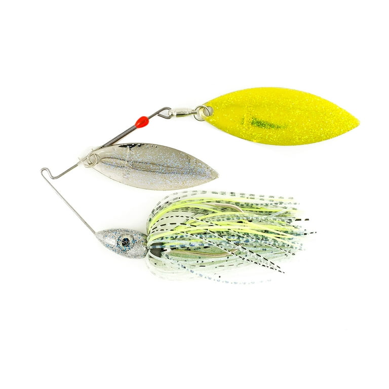 Nichols Lures Pulsator Metal Flake Double Willow Spinnerbait, Bombshell  Shad, 3/8-Ounce 