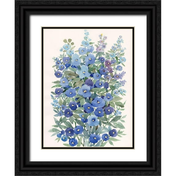 Nichols, Tim 15x18 Black Ornate Wood Framed with Double Matting Museum Art Print Titled - A Patch of Wildflowers II