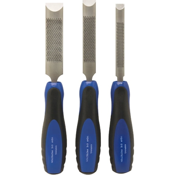 Nicholson - Chisel, Rasp, 3 Pc Set, 1/2, 3/4, 1, Comold Hdl WCSET3CMNN Heavy-Duty Construction, Professional Use