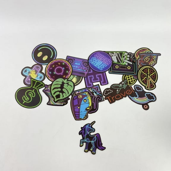 Nicikar Stickers,Anime Stickers for Adults for Laptop, Cool Neon Anime Stickesr for Water Bottle - 50 pcs