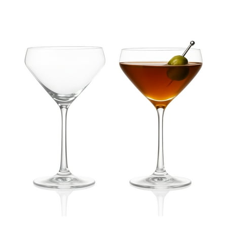 Hand Blown Martini Glass Martini Glass 10oz - (Set of 2, 4, or 6)