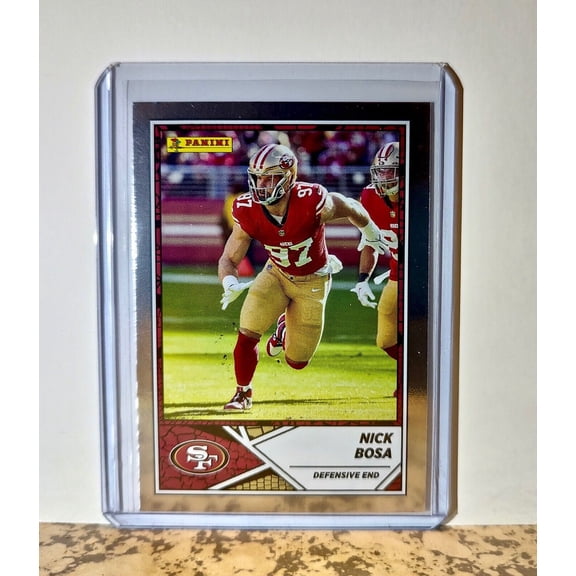 Nick Bosa 2024 Panini NFL #38 Silver Foil Sticker Card San Francisco 49ers