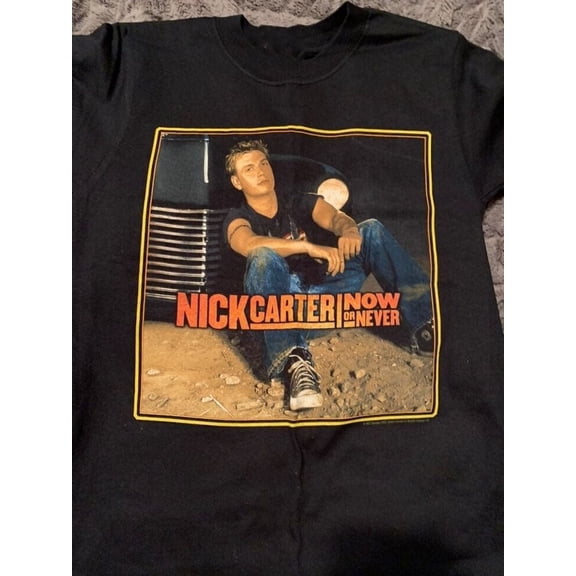 Nick Carter Now or Never 2003 Black Unisex All size J1015