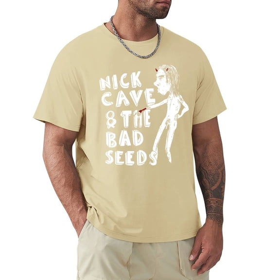 Nick Cave And The Bad Seeds Graphic Tees Men Funny Tshirts Shirts for Men Black T-shirt Mens Tshirts Cotton