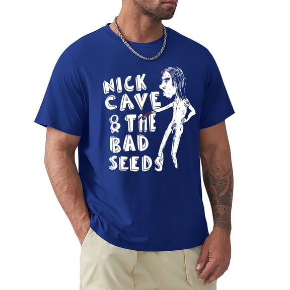 Nick Cave And The Bad Seeds Graphic Tees Men Funny Tshirts Shirts for Men Black T-shirt Mens Tshirts Cotton