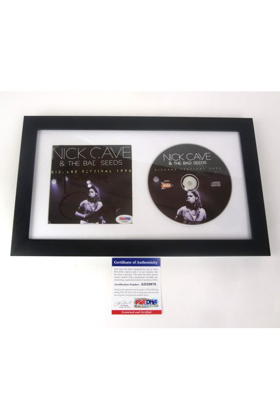Nick Cave & The Bad Seeds Signed Bizarre Festival 1996 Framed CD PSA/DNA COA