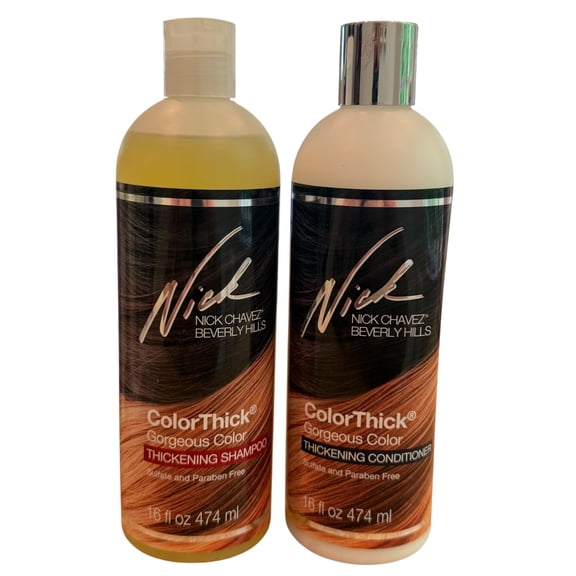 Nick Chavez Color Thick Gorgeous Color Thickening Shampoo and Conditioner 16 ounces each