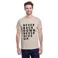thumbnail image 1 of Nick Eh 30 Never Back Down Never Give Up Funny Gamer Unisex T-Shirt, for men & women, up to size 5XL, 1 of 3