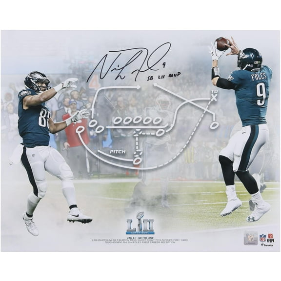 Nick Foles Philadelphia Eagles Autographed 16" x 20" Super Bowl LII Champions Philly Special Photograph with "SB LII MVP" Inscription - Fanatics Authentic Certified