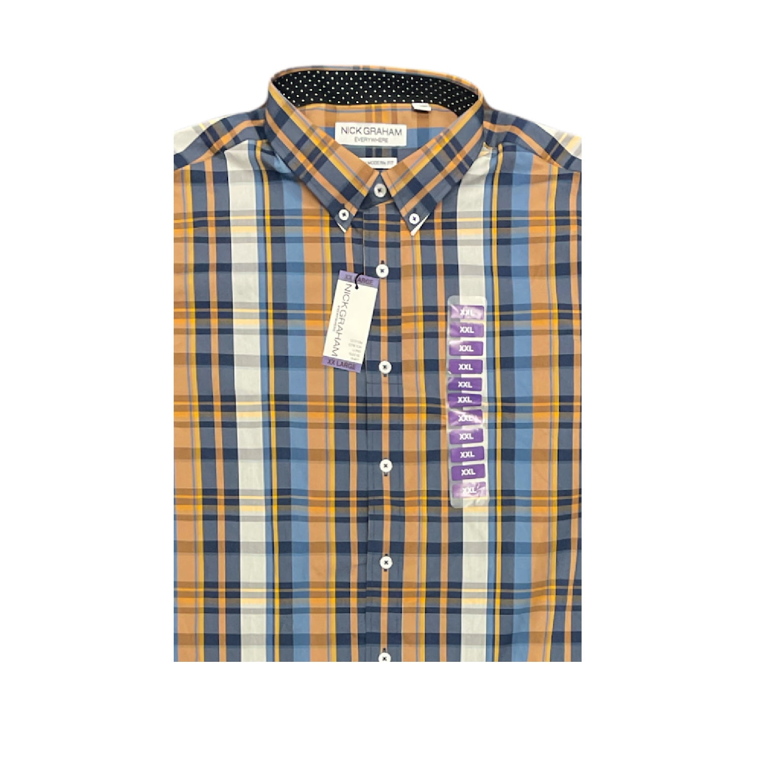 Nick Graham Everywhere Men's L/S Stretch Modern Fit Button Down Shirt ...