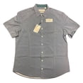 thumbnail image 1 of Nick Graham Men's Performance Stretch Printed Woven Short Sleeve Button Up Shirt (Blue, L), 1 of 4