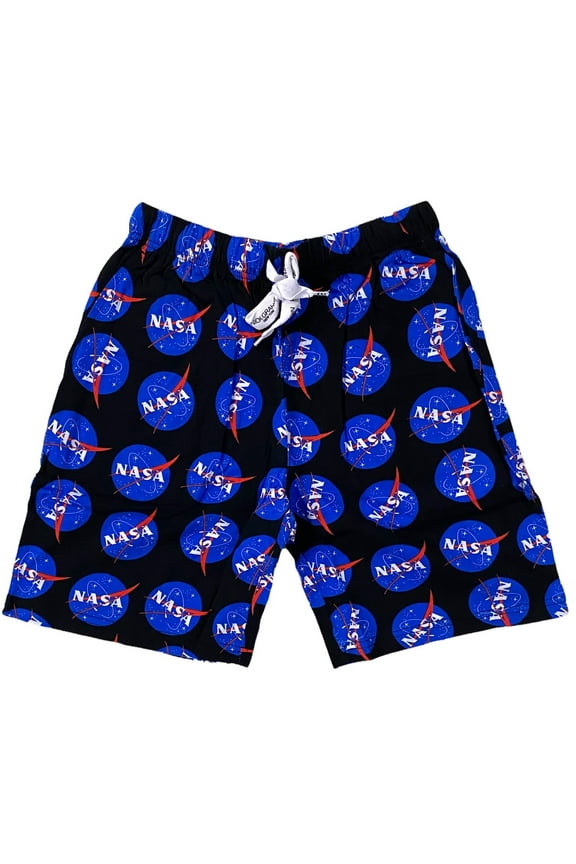 Men's X NASA Jam Loungewear Sweat Shorts (Small, Black Multi Logo)