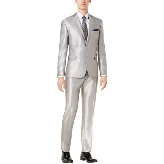 Nick Graham Mens Pin-Dot Formal Tuxedo, Grey, 38 Short / 31W x 32L