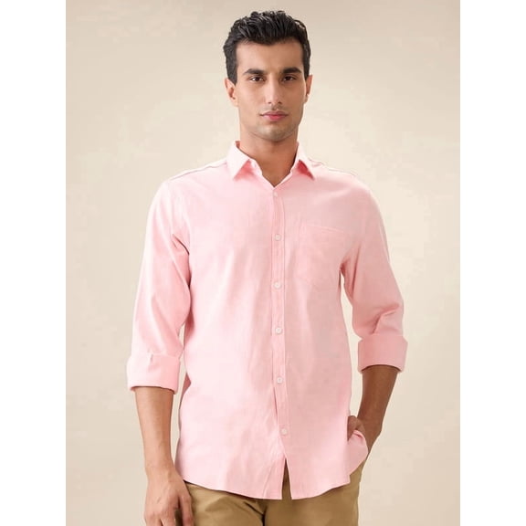 nick&jess Mens 100% Cotton Slim Fit Plain Oxford Weave Shirt