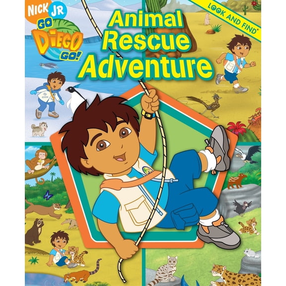 Pre-Owned Nick Jr Go Diego Go!: Animal Rescue Adventure Look and Find by Pi Kids (Hardcover), English