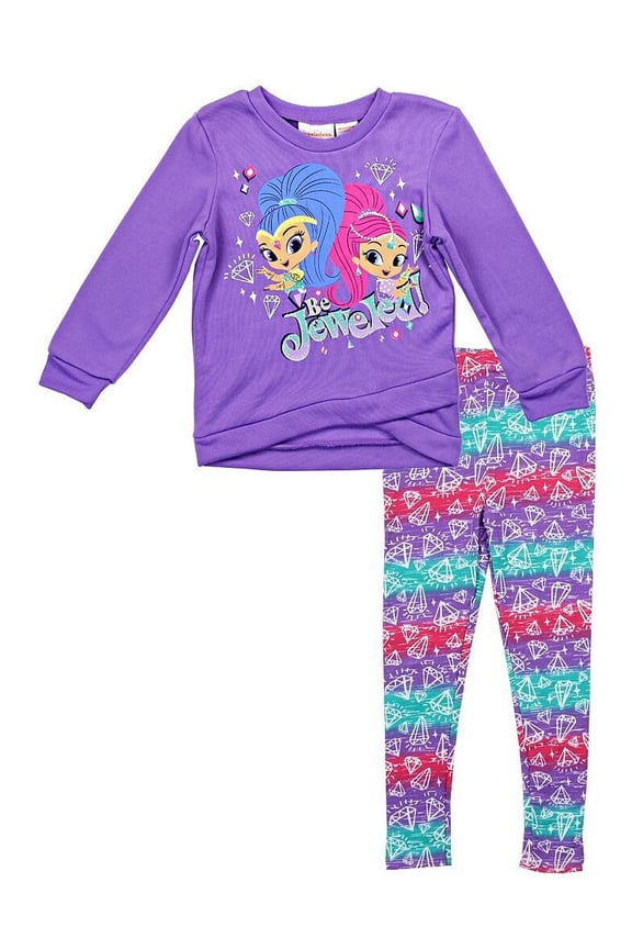 Nick Jr Little Girls' Shimmer and Shine Top and Leggings Set