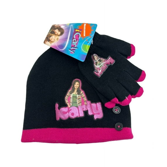 Nick Jr iCarly Winter Beanie Hat & Gloves
