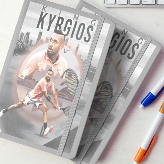 Nick Kyrgios Custom Printed Notebook.