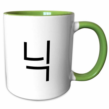 3drose, Nick - My Name in Korean Characters Personalized Hangul Writing Nik, 11oz Two-tone Green Mug