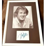 Nick Nolte autograph framed with vintage 8x10 black and white photo JSA