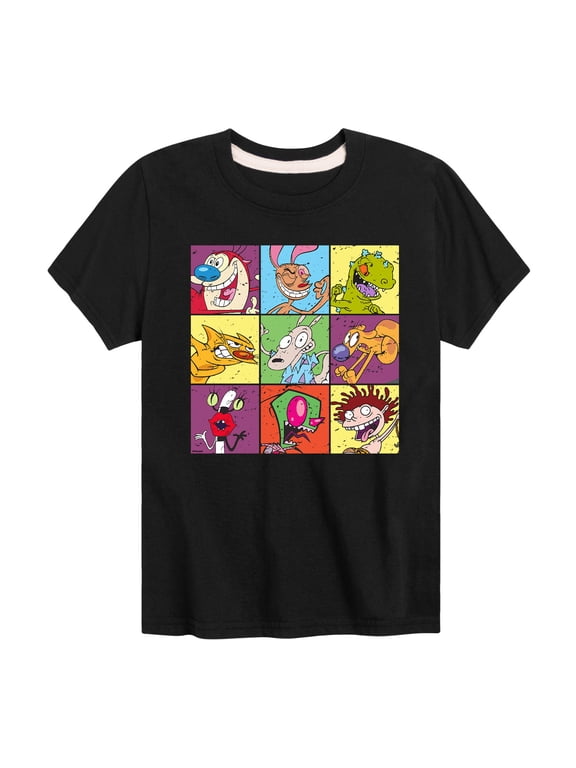 - 90's Character Grid Boys' Short Sleeve Graphic T-Shirt