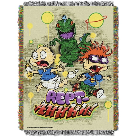Nick Rewind "Reptahhhh" Woven Tapestry Throw Blanket