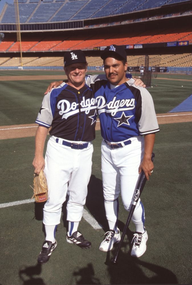 Nick Turturro & Gordon Clapp In Dodger Uniforms Hollywood Stars Night Photo Print (8 x 10