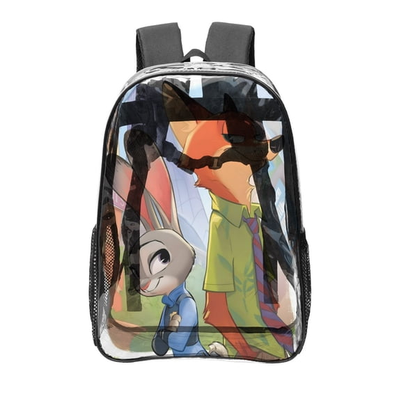 Nick Wilde Pattern Transparent Backpack Lightweight And fashionable Showcasing Personality And Leading The Trend