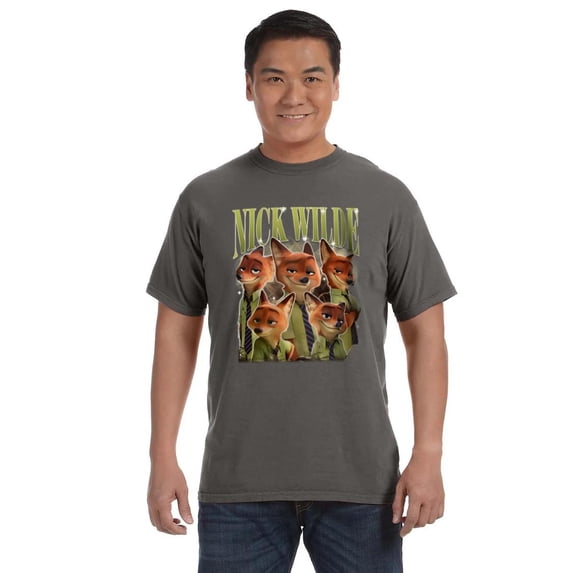 Nick Wilde Zootopia Cartoon Movie Couple Match Fox Comfort Color T-Shirt, for men & women, up to size 4XL