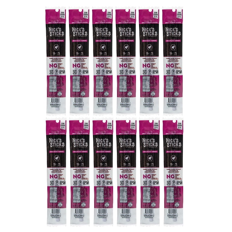 Nick's Sticks Free Range Spicy Turkey Sticks, 1.7 Oz. - Walmart.com
