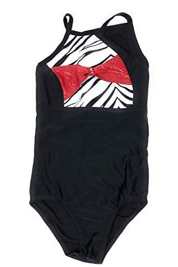 Girls Designer Fashion Print Tank Dancewear Gymnastics Leotard (XS, Steph)