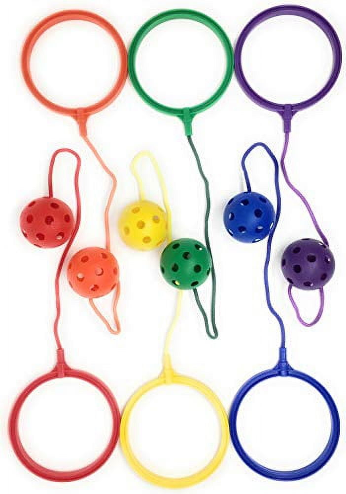 Nickanny's Multicolored Sports Swing Ball Ankle Jump Rope (Set of 6