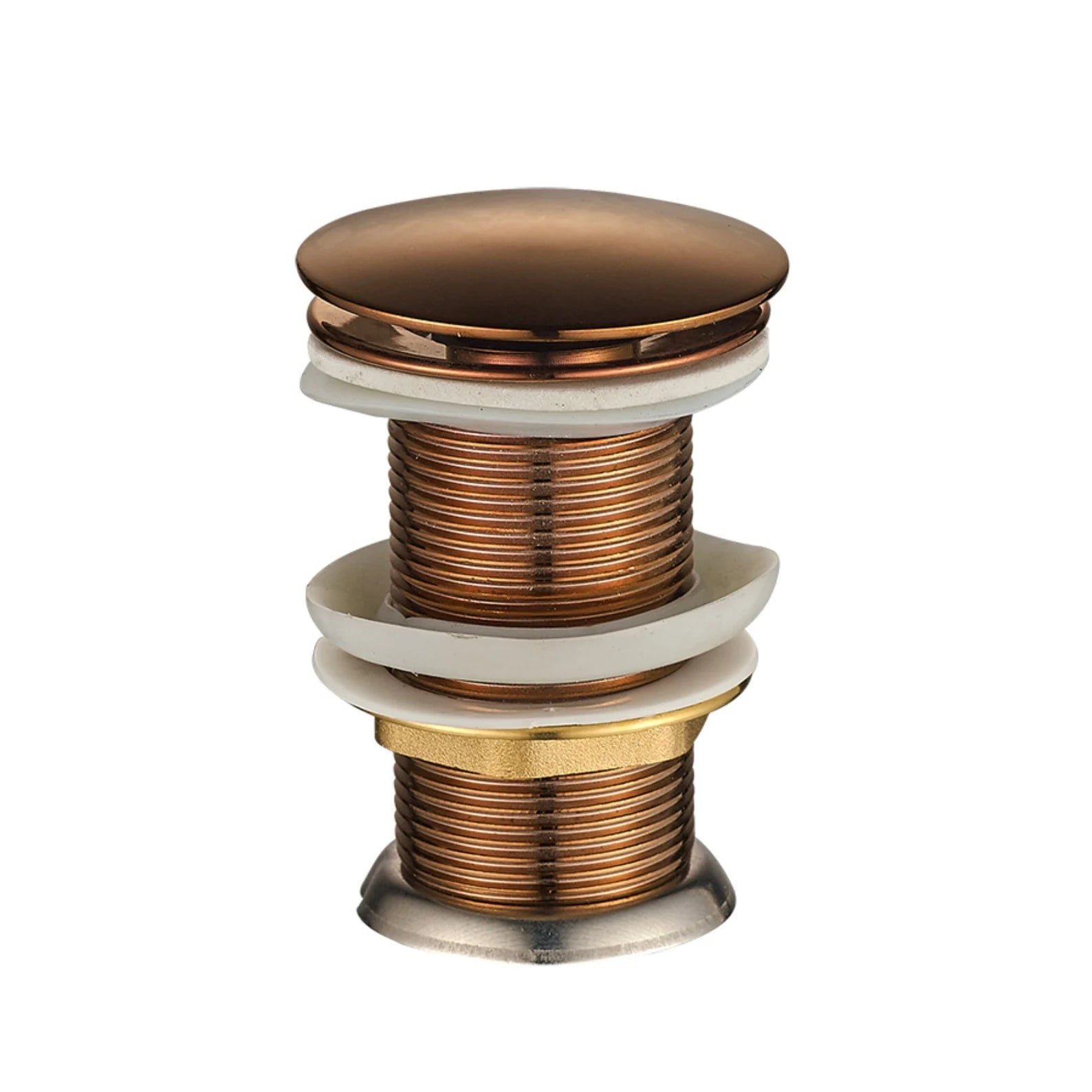 Bronze Push-Up Drain | Stainless Steel & Copper Button for Bathroom ...