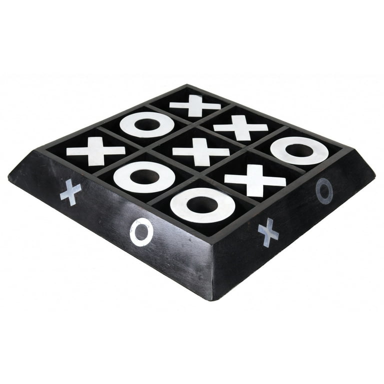 Nickel And Dark Wood Tic Tac Toe Game Sculpture Nickel And Dark Wood Tic Tac Toe Game Sculpture