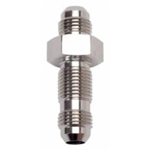 Nickel Anodize Endura Bulkhead Fitting, -3 AN Straight