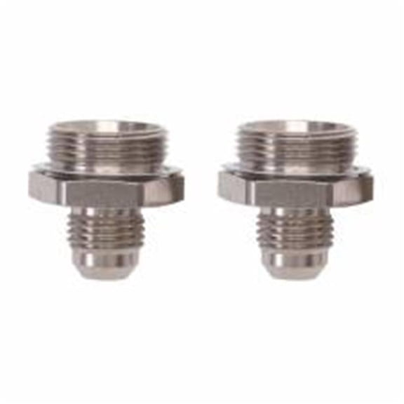 Nickel Anodize Endura Carburetor Fitting, -6 AN to 0.37-20 in.
