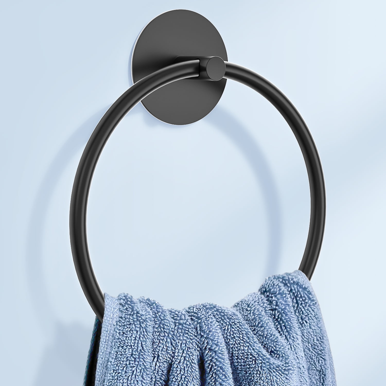 Nickel Black Bathroom Towel Ring Hand Towel Holder for Home Bathroom