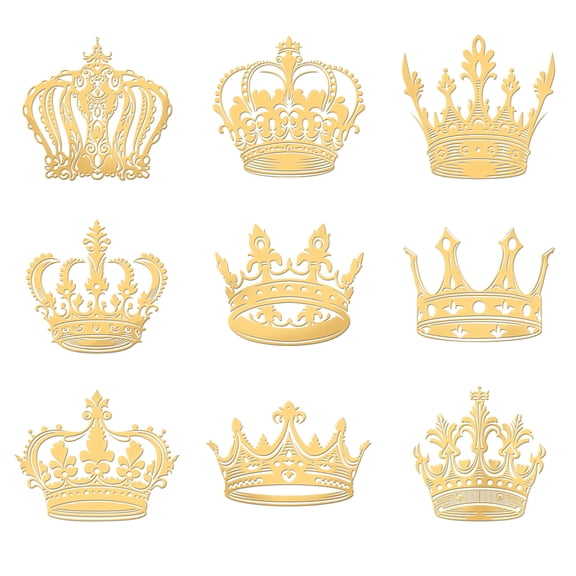 Nickel Decoration Stickers Metal Resin Filler Epoxy Resin & UV Resin Craft Filling Material Pattern 40x40mm 9 style 1pc/style 9pcs/set